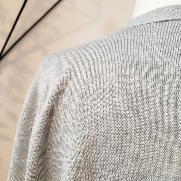 SOFT NEUTRAL LONG OPEN FRONT FINE KNIT SWEATER - Picture 7 of 11